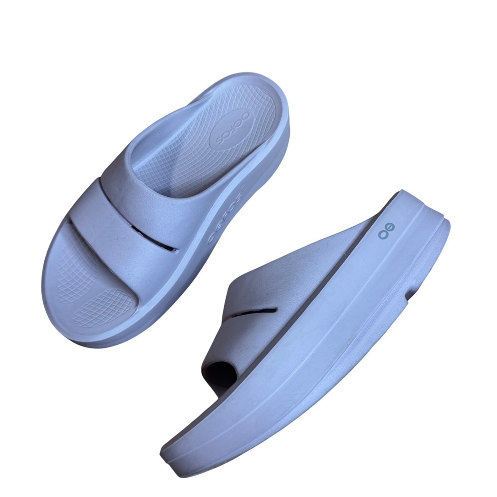 Oofos OOmega OOlala Women's Recovery Slide platform Sandals  Size 9